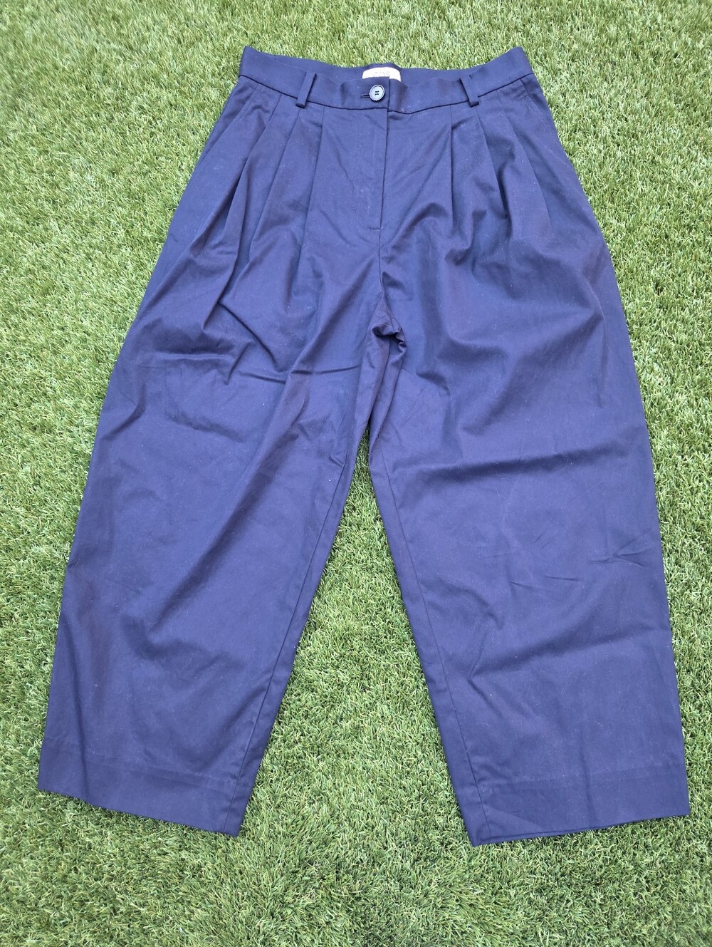 Cos Barrel Leg Trouser - Navy - Us 8 - Like New